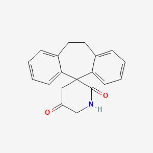 molecular formula C19H17NO2 B14490703 Spiro(5H-dibenzo(a,d)cycloheptene-5,3'-piperidine)-2',6'-dione, 10,11-dihydro- CAS No. 64036-62-0