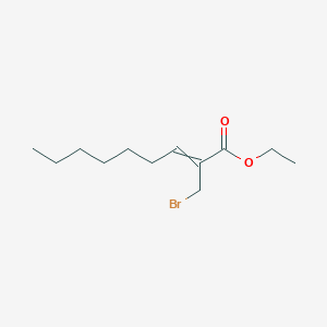 molecular formula C12H21BrO2 B14490775 Ethyl 2-(bromomethyl)non-2-enoate CAS No. 64600-44-8