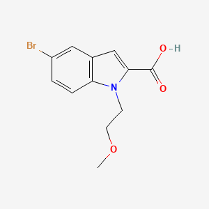molecular formula C12H12BrNO3 B1449080 5-Bromo-1-(2-methoxyethyl)-1H-indole-2-carboxylic acid CAS No. 2206821-11-4