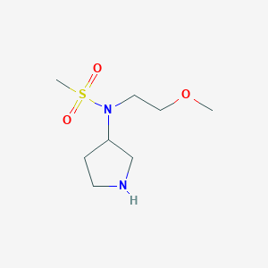 molecular formula C8H18N2O3S B1449082 N-(2-甲氧基乙基)-N-吡咯烷-3-基-甲磺酰胺 CAS No. 1620590-13-7