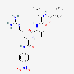molecular formula C30H42N8O6 B14490822 N-Benzoyl-L-leucyl-L-valyl-N~5~-(diaminomethylidene)-N-(4-nitrophenyl)-L-ornithinamide CAS No. 64815-94-7