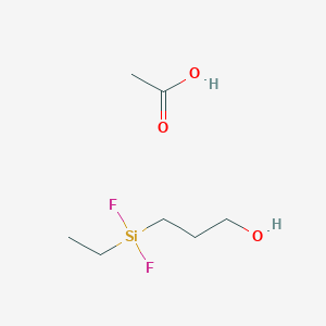 molecular formula C7H16F2O3Si B14490837 Acetic acid;3-[ethyl(difluoro)silyl]propan-1-ol CAS No. 63452-21-1