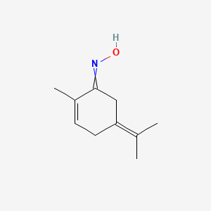 molecular formula C10H15NO B14490879 N-[2-Methyl-5-(propan-2-ylidene)cyclohex-2-en-1-ylidene]hydroxylamine CAS No. 63843-07-2
