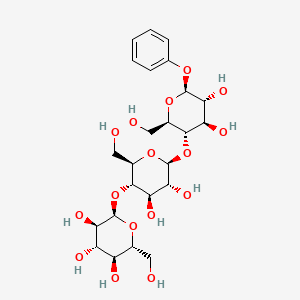 molecular formula C24H36O16 B14490898 Phenylmaltotrioside CAS No. 63538-05-6