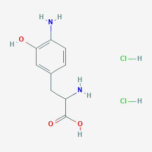 molecular formula C9H14Cl2N2O3 B1449091 2-amino-3-(4-amino-3-hydroxyphenyl)propanoic acid;dihydrochloride CAS No. 88686-36-6