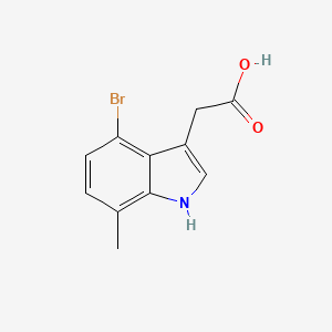 molecular formula C11H10BrNO2 B1449093 2-(4-Bromo-7-methyl-1H-indol-3-yl)acetic acid CAS No. 1388024-88-1