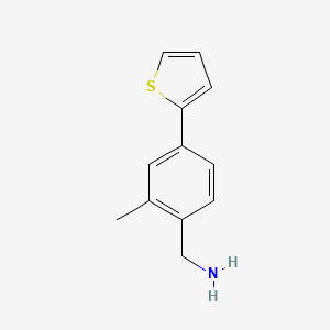 [2-Methyl-4-(thiophen-2-yl)phenyl]methanamine
