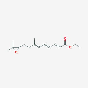 molecular formula C16H24O3 B14490969 Ethyl 9-(3,3-dimethyloxiran-2-YL)-7-methylnona-2,4,6-trienoate CAS No. 63353-40-2