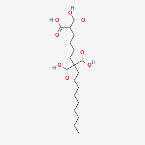 molecular formula C19H32O8 B14490980 Pentadecane-1,1,6,6-tetracarboxylic acid CAS No. 63693-70-9