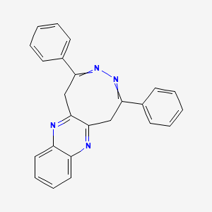 molecular formula C24H18N4 B14490993 2,5-Diphenyl-1,6-dihydro[1,2]diazocino[5,6-b]quinoxaline CAS No. 63943-66-8