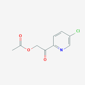 molecular formula C9H8ClNO3 B1449108 2-(5-Chloropyridin-2-yl)-2-oxoethyl acetate CAS No. 1797380-84-7