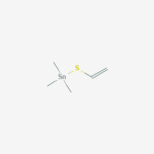 molecular formula C5H12SSn B14491085 (Ethenylsulfanyl)(trimethyl)stannane CAS No. 64532-43-0