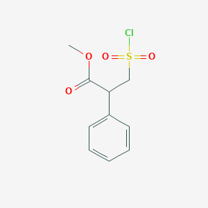 molecular formula C10H11ClO4S B1449112 Methyl 3-(chlorosulfonyl)-2-phenylpropanoate CAS No. 1803560-95-3