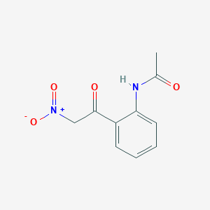 molecular formula C10H10N2O4 B14491123 N-[2-(Nitroacetyl)phenyl]acetamide CAS No. 63892-07-9