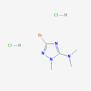 molecular formula C5H11BrCl2N4 B1449114 3-Bromo-N,N,1-trimethyl-1H-1,2,4-triazol-5-amine dihydrochloride CAS No. 1609395-34-7