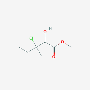 molecular formula C7H13ClO3 B14491215 Methyl 3-chloro-2-hydroxy-3-methylpentanoate CAS No. 65492-40-2