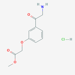 molecular formula C11H14ClNO4 B14491229 Methyl 2-[3-(2-aminoacetyl)phenoxy]acetate;hydrochloride CAS No. 63828-37-5