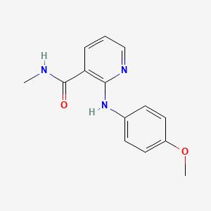 molecular formula C14H15N3O2 B14491243 Nicotinamide, 2-(p-methoxyanilino)-N-methyl- CAS No. 65423-33-8