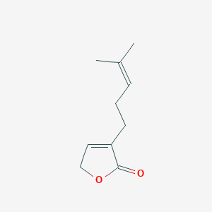 molecular formula C10H14O2 B14491246 3-(4-Methylpent-3-en-1-yl)furan-2(5H)-one CAS No. 65180-50-9