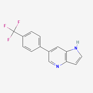 6-(4-(Trifluoromethyl)phenyl)-1H-pyrrolo[3,2-b]pyridine