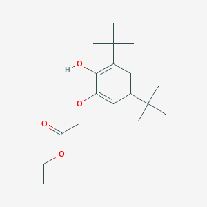 molecular formula C18H28O4 B14491277 Ethyl (3,5-di-tert-butyl-2-hydroxyphenoxy)acetate CAS No. 65659-40-7