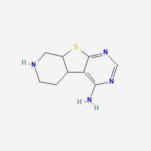 molecular formula C9H12N4S B1449129 8-thia-4,6,11-triazatricyclo[7.4.0.02,7]trideca-2,4,6-trien-3-amine CAS No. 923133-15-7