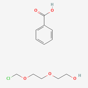molecular formula C12H17ClO5 B14491297 Benzoic acid;2-[2-(chloromethoxy)ethoxy]ethanol CAS No. 64843-84-1