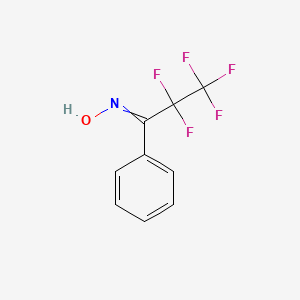 molecular formula C9H6F5NO B14491319 N-(2,2,3,3,3-Pentafluoro-1-phenylpropylidene)hydroxylamine CAS No. 65686-80-8