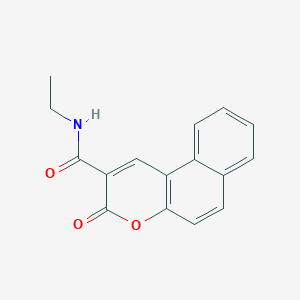 molecular formula C16H13NO3 B14491357 N-Ethyl-3-oxo-3H-naphtho[2,1-b]pyran-2-carboxamide CAS No. 64468-26-4