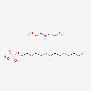 molecular formula C18H41NO6S B14491431 Diethanolamine myristyl sulfate CAS No. 65104-61-2