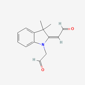 molecular formula C14H15NO2 B14491464 1H-Indole-1-acetaldehyde CAS No. 63455-65-2