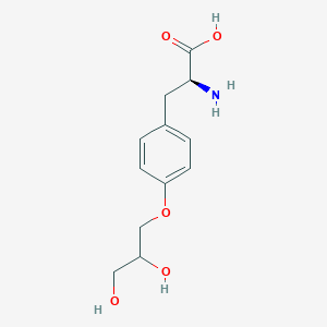 molecular formula C12H17NO5 B14491486 O-(2,3-Dihydroxypropyl)-L-tyrosine CAS No. 63245-21-6