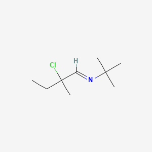 molecular formula C9H18ClN B14491497 (1E)-N-tert-Butyl-2-chloro-2-methylbutan-1-imine CAS No. 63364-32-9