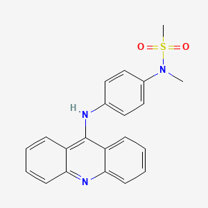 molecular formula C21H19N3O2S B14491528 Methanesulfonanilide, 4'-(9-acridinylamino)-N-methyl- CAS No. 64894-82-2