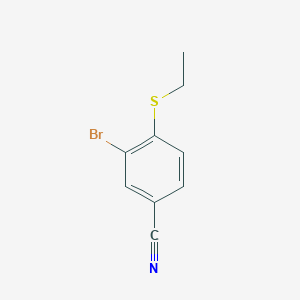 molecular formula C9H8BrNS B1449155 3-Bromo-4-(ethylsulfanyl)benzonitrile CAS No. 1545916-23-1