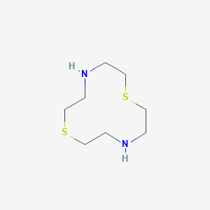 molecular formula C8H18N2S2 B14491657 1,7-Dithia-4,10-diazacyclododecane CAS No. 65113-45-3