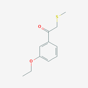 molecular formula C11H14O2S B1449166 1-(3-乙氧基苯基)-2-(甲硫基)乙烷-1-酮 CAS No. 1516367-48-8