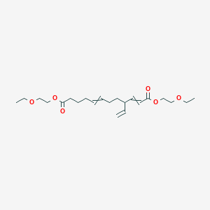 molecular formula C22H36O6 B14491679 Bis(2-ethoxyethyl) 4-ethenyldodeca-2,7-dienedioate CAS No. 64465-48-1
