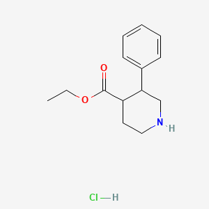 molecular formula C14H20ClNO2 B1449168 3-苯基哌啶-4-羧酸乙酯盐酸盐 CAS No. 859964-76-4