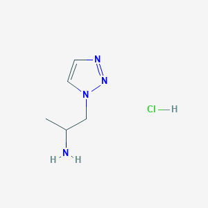 molecular formula C5H11ClN4 B1449171 1-(1H-1,2,3-triazol-1-yl)propan-2-amine hydrochloride CAS No. 1864055-98-0
