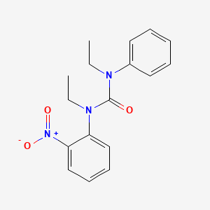 molecular formula C17H19N3O3 B14491744 N,N'-Diethyl-N-(2-nitrophenyl)-N'-phenylurea CAS No. 64181-79-9