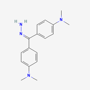 molecular formula C17H22N4 B14491799 Methanone, bis(4-(dimethylamino)phenyl)-, hydrazide CAS No. 65111-92-4