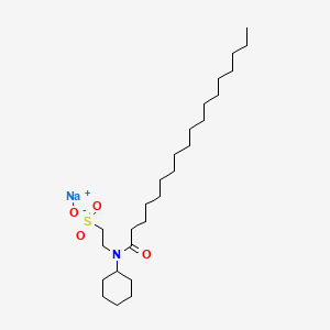 molecular formula C26H50NNaO4S B14491804 Ethanesulfonic acid, 2-[cyclohexyl(1-oxooctadecyl)amino]-, sodium salt CAS No. 63217-15-2