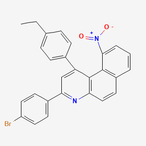 molecular formula C27H19BrN2O2 B14491808 Benzo[f]quinoline, 3-(4-bromophenyl)-1-(4-ethylphenyl)-10-nitro- CAS No. 64516-26-3