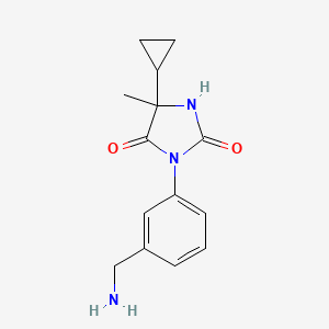 3-[3-(Aminomethyl)phenyl]-5-cyclopropyl-5-methylimidazolidine-2,4-dione