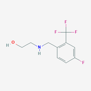 2-({[4-Fluoro-2-(trifluoromethyl)phenyl]methyl}amino)ethan-1-ol