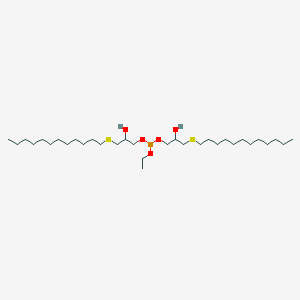 molecular formula C32H67O5PS2 B14491922 Bis[3-(dodecylsulfanyl)-2-hydroxypropyl] ethyl phosphite CAS No. 65549-65-7