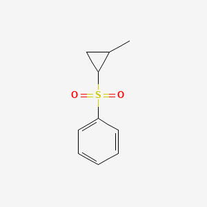 molecular formula C10H12O2S B14491932 [(2-Methylcyclopropyl)sulfonyl]benzene CAS No. 65288-16-6