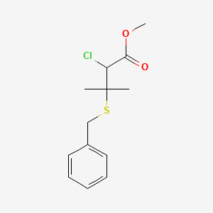 molecular formula C13H17ClO2S B14491934 Methyl 3-(benzylsulfanyl)-2-chloro-3-methylbutanoate CAS No. 64929-63-1