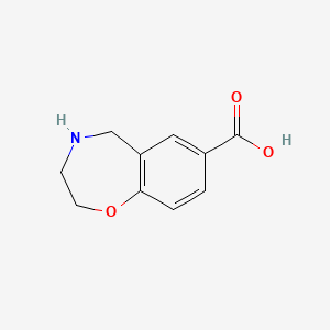 molecular formula C10H11NO3 B1449198 2,3,4,5-Tetrahydro-1,4-benzoxazepine-7-carboxylic acid CAS No. 933727-06-1